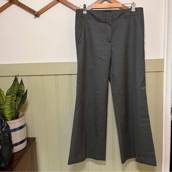 Nili Lotan Irene Wool Flare Leg Charcoal Dress Pants Size 6 - Picture 3 of 8